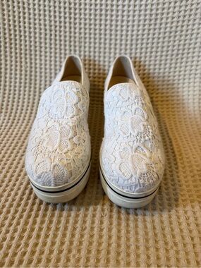 Stella McCartney Binx Platform Sneakers Size 8 EU 38 White Lace slip on loafers